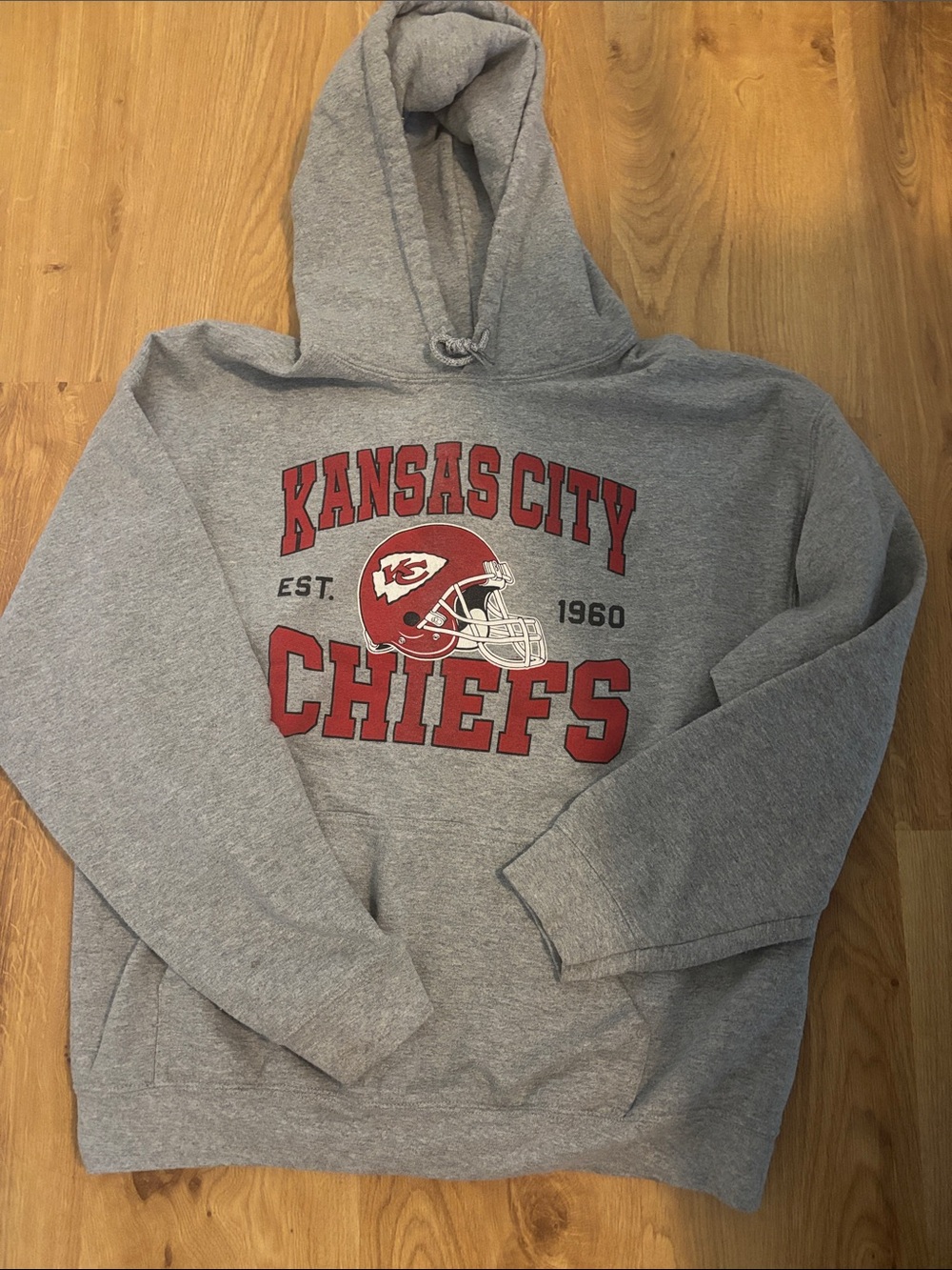 Kansas City Chiefs Gray & Red Pullover Hoodie